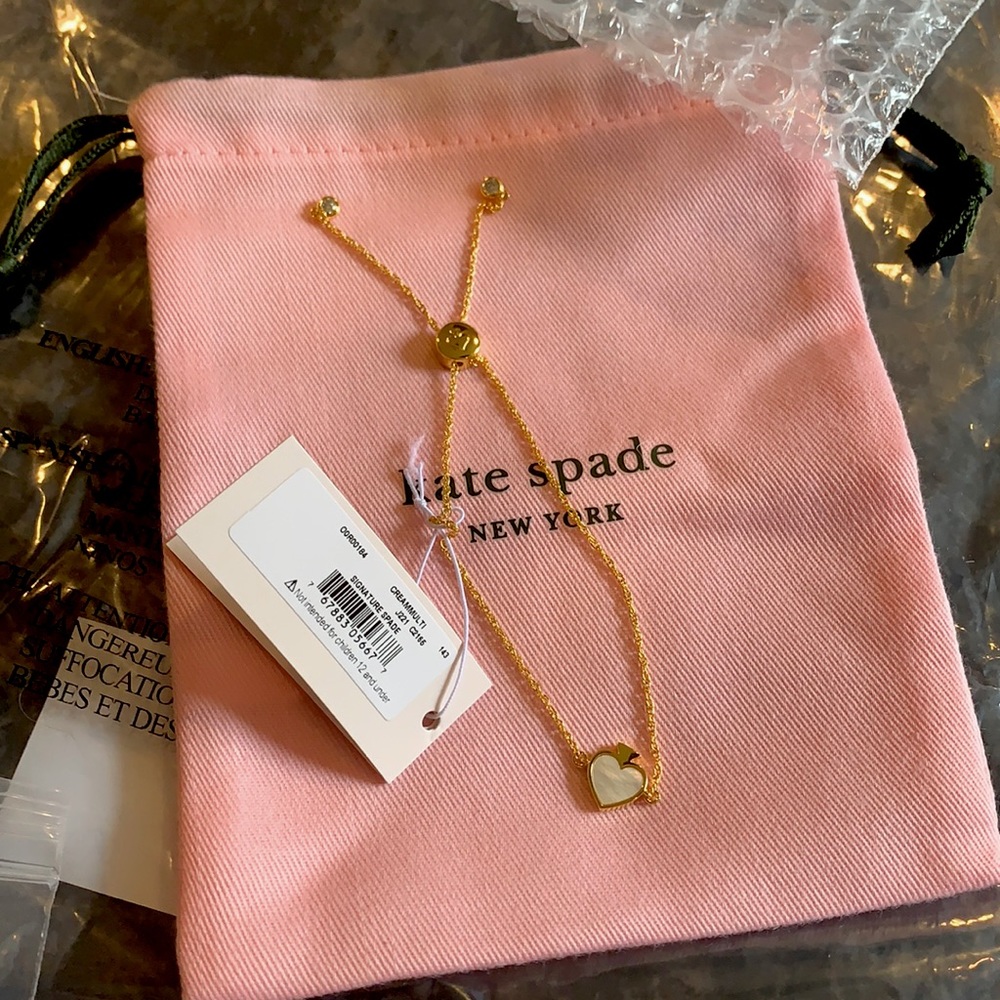 Kate Spade signature spade bracelet (adjustable slider)